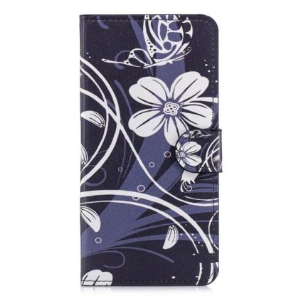 Plånboksfodral Apple iPhone XR - Svart med Blommor