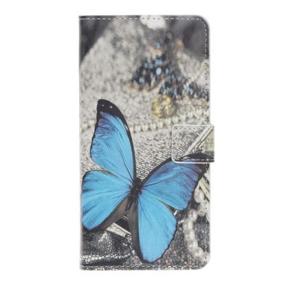 Plånboksfodral Samsung Galaxy J4 Plus - Blå Fjäril