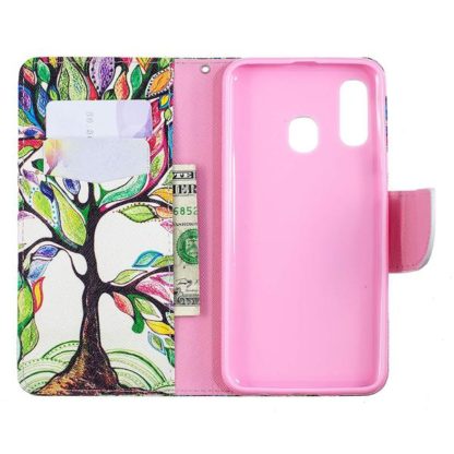 Plånboksfodral Samsung Galaxy A40 – Färgglatt Träd