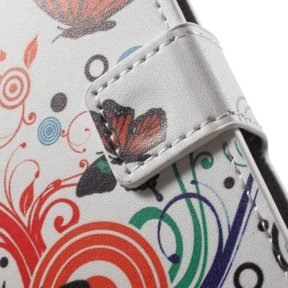 Plånboksfodral Huawei Honor 9 - Vit med Fjärilar