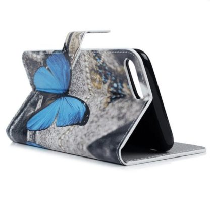 Plånboksfodral Apple iPhone 8 Plus – Blå Fjäril