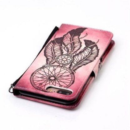 Plånboksfodral Apple iPhone 8 Plus – Drömfångare Rosa/Röd