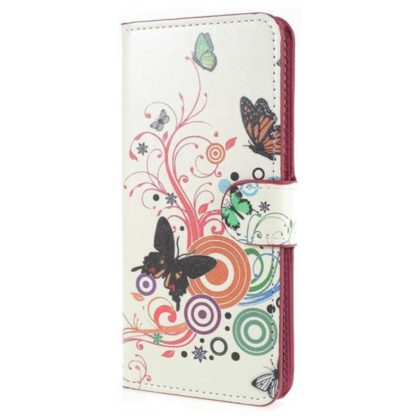 Plånboksfodral Huawei P20 Pro - Vit med Fjärilar