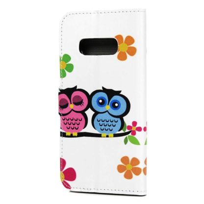 Plånboksfodral Samsung Galaxy S10e - Ugglor & Blommor
