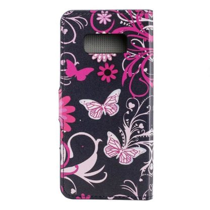 Plånboksfodral Samsung Galaxy S10e - Svart med Fjärilar
