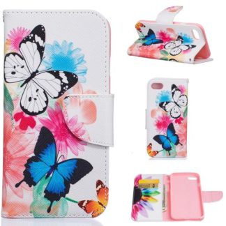 Plånboksfodral iPhone SE (2020) – Färgglada Fjärilar