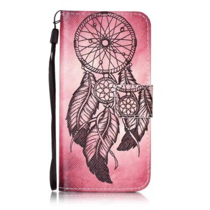 Plånboksfodral iPhone SE (2020) – Drömfångare Rosa/Röd
