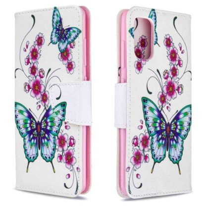 Plånboksfodral Samsung Galaxy A71 – Fjärilar och Blommor