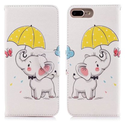 Plånboksfodral Apple iPhone 8 Plus – Elefant med Paraply