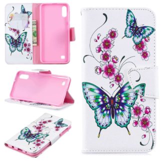 Plånboksfodral Samsung Galaxy A10 – Fjärilar och Blommor