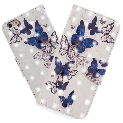 Plånboksfodral iPhone SE (2020) – Blåa och Vita Fjärilar