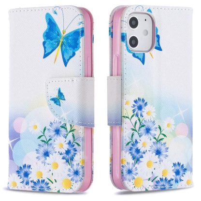 Plånboksfodral Apple iPhone 12 – Fjärilar och Blommor