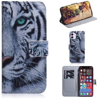 Plånboksfodral Apple iPhone 12 – Vit Tiger