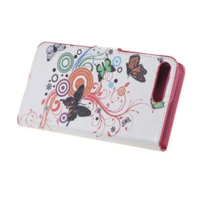 Plånboksfodral Apple iPhone 8 Plus - Vit med Fjärilar