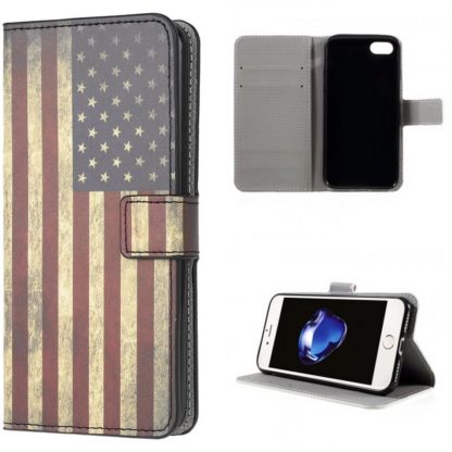 Plånboksfodral iPhone SE (2020) - Flagga USA