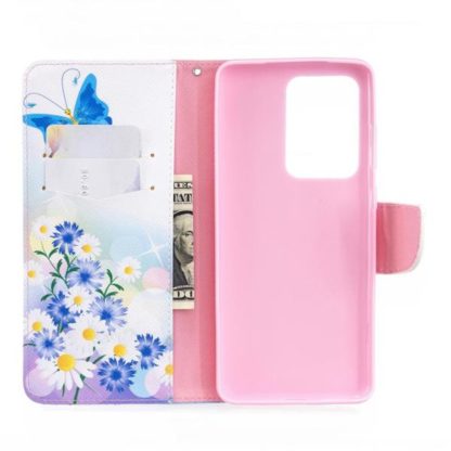 Plånboksfodral Samsung Galaxy S20 Ultra – Fjärilar och Blommor