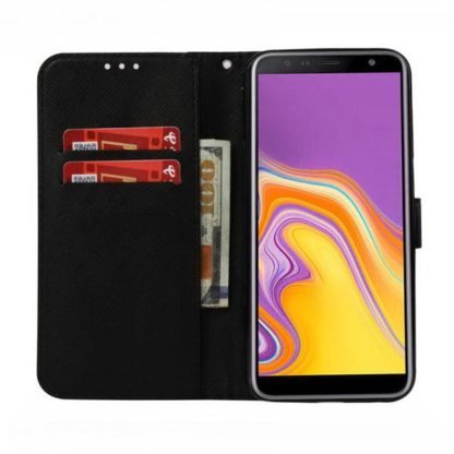 Plånboksfodral Samsung Galaxy J4 Plus – Döskalle / Rosor