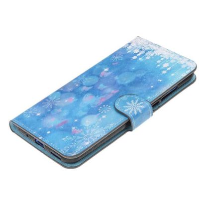 Plånboksfodral Huawei P30 – Snöflingor & Fjärilar