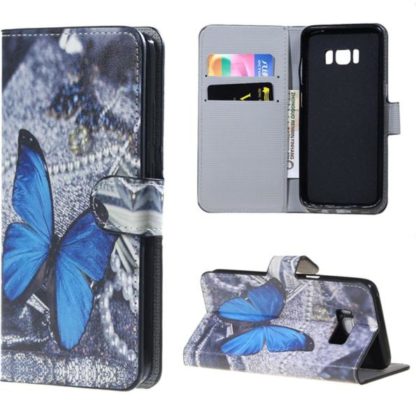 Plånboksfodral Samsung Galaxy S8 – Blå Fjäril