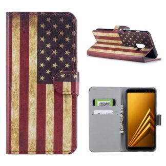Plånboksfodral Samsung Galaxy A8 (2018) - Flagga USA