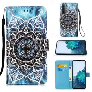 Plånboksfodral Samsung Galaxy S21 – Blå Mandala