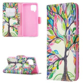 Plånboksfodral Samsung Galaxy A12 - Färgglatt Träd