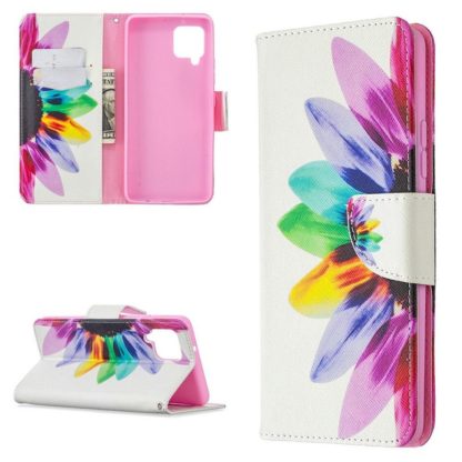 Plånboksfodral Samsung Galaxy A12 - Färgglad Blomma