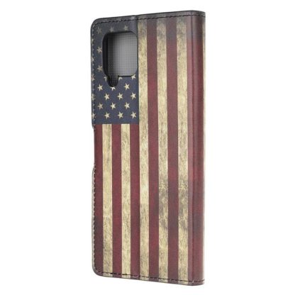 Plånboksfodral Samsung Galaxy A12 - Flagga USA