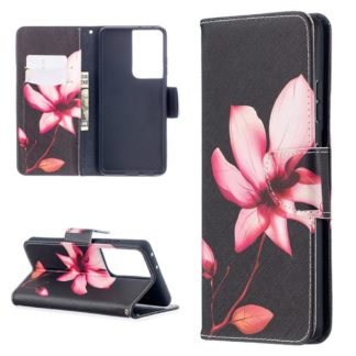 Plånboksfodral Samsung Galaxy S21 Ultra – Rosa Blomma