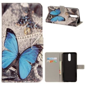Plånboksfodral Huawei Mate 10 Lite – Blå Fjäril