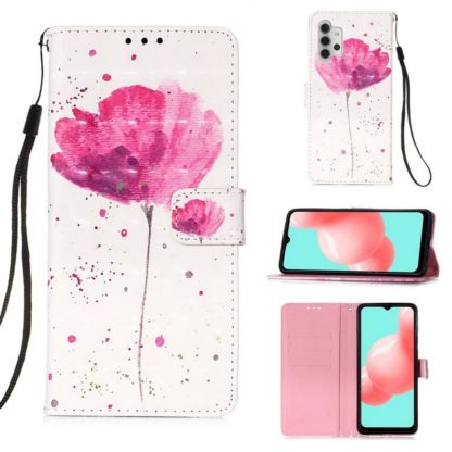 Plånboksfodral Samsung Galaxy A32 5G – Rosa Blomma