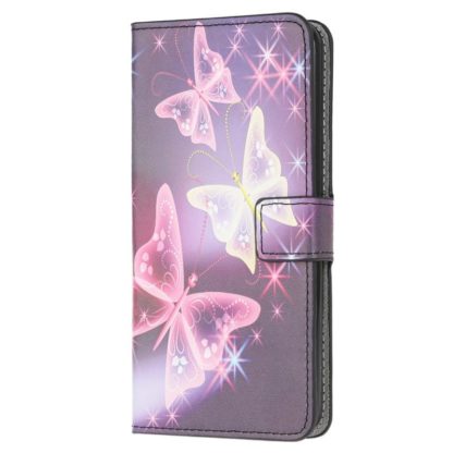 Plånboksfodral Samsung Galaxy A02s - Lila / Fjärilar