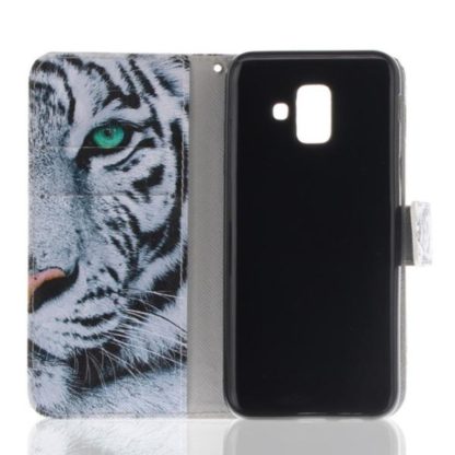 Plånboksfodral Samsung Galaxy A6 (2018) – Vit Tiger
