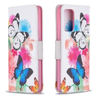 Plånboksfodral Samsung Galaxy A52 – Färgglada Fjärilar