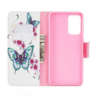 Plånboksfodral Samsung Galaxy A52 – Fjärilar och Blommor