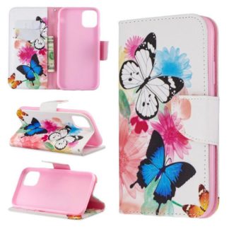 Plånboksfodral iPhone 13 Mini – Färgglada Fjärilar