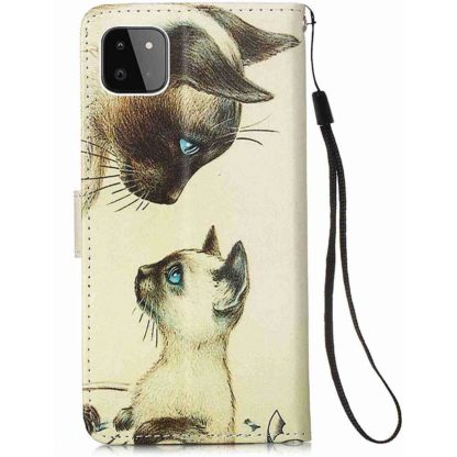 Plånboksfodral Samsung Galaxy A22 5G – Katter