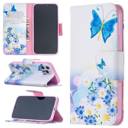Plånboksfodral iPhone 13 Pro Max – Fjärilar och Blommor
