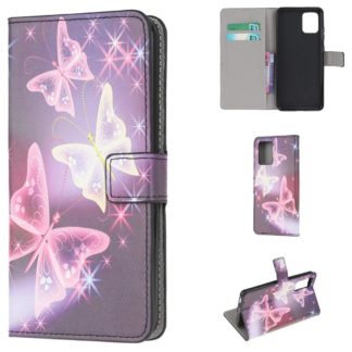Plånboksfodral iPhone 13 Mini - Lila / Fjärilar