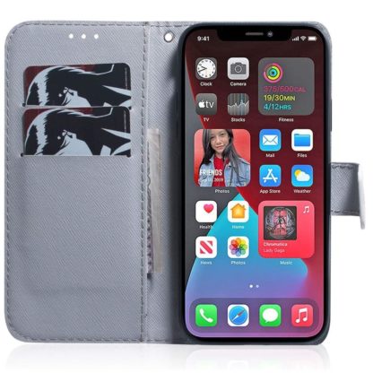 Plånboksfodral iPhone 13 Pro – Vit Tiger