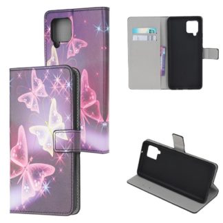 Plånboksfodral Samsung Galaxy A22 (4G) - Lila / Fjärilar