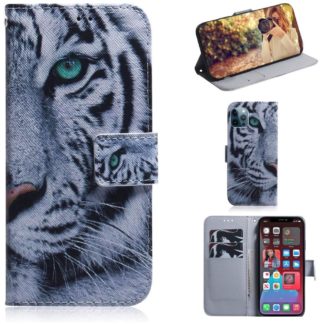 Plånboksfodral iPhone 13 Pro Max – Vit Tiger