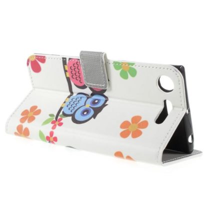 Plånboksfodral Sony Xperia XZ1 – Ugglor & Blommor