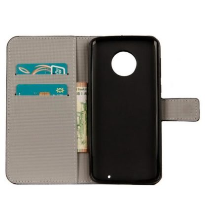 Plånboksfodral Motorola Moto G6 Plus - Vit med Fjärilar
