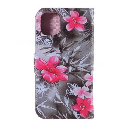 Plånboksfodral Apple iPhone 11 Pro - Svartvit med Blommor