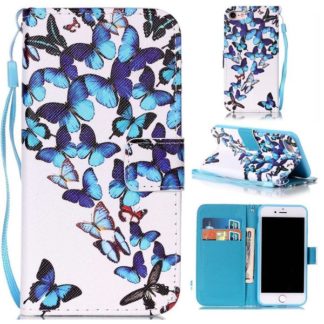 Plånboksfodral iPhone SE (2020) - Fjärilar