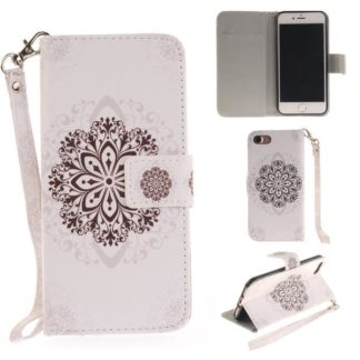 Plånboksfodral iPhone SE (2020) – Mandala Brun