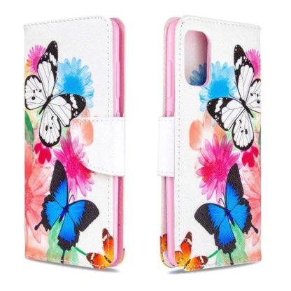 Plånboksfodral Samsung Galaxy A41 – Färgglada Fjärilar