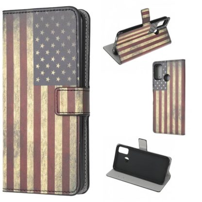 Plånboksfodral Samsung Galaxy A21s - Flagga USA