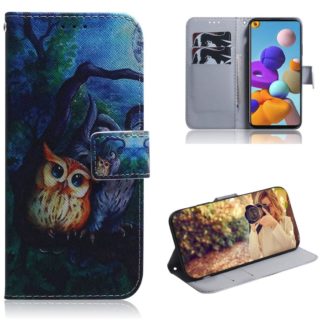 Plånboksfodral Samsung Galaxy A21s – Ugglor I Månsken